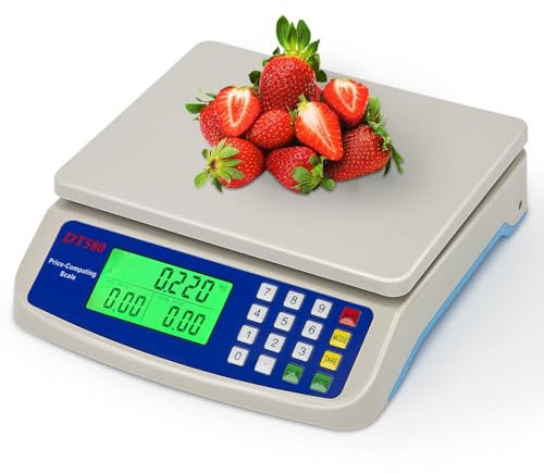 RUJIXU Bilancia digitale da cucina 30kg Bilancia da Cucina Elettronica Precisione con Funzione PCS Tare Plastica ABS Display LCD Peso Cucina bilance Fatturazione professionali