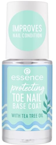 essence protecting TOE NAIL BASE COAT, Nail Care, Nagelpflege, transparent, pflegend, schützend, reparierend, natürlich, ohne Aceton, vegan, Mikroplastik Partikel frei (8ml)