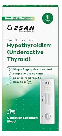 2San Underactive Thyroid Testing Kit, 1 Pack - Accurate and Reliable Underactive Thyroid Test at Home kit, Fast, Easy to Use THS Hormone Self Test, Results in 2 Minutes