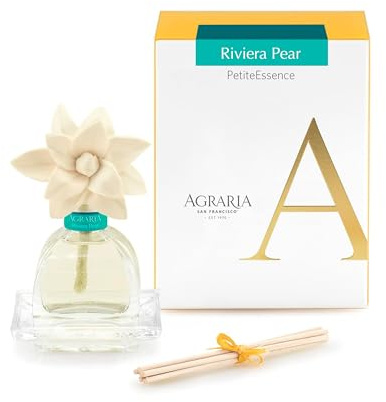 AGRARIA PetiteEssence Botanical Home Fragrance Gift Set, Hand Crafted Sola Flower Scented Oil Reed Diffuser for All Occasions