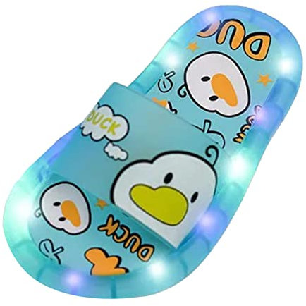 Allbestop Chaussures Bébé en Cuir Souple,Chaussons Poisson Sandale Cuir Mule Enfant Chausson Plante Sabot Portail Battant Chaussure Cuisine(Bleu,27)