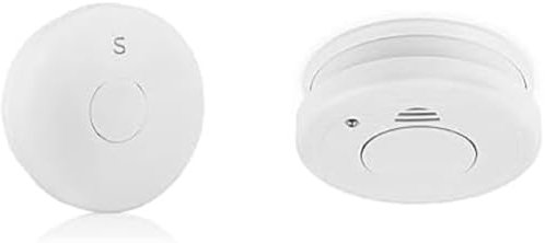 Smartwares Rauchmelder, Testknopf und Lautlos-Modus, Fotoelektrischer Sensor, 10 Jahre Lebensdauer, Batterie Austauschbar 1 Jahr - FSM-11410, Weiß