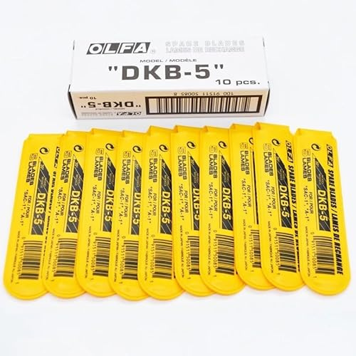 OLFA DKB-5 30-Grad-scharfe Winkel-Klingen, Tapete/Autofolienklinge, 50 Stück, hergestellt in Japan, Silber