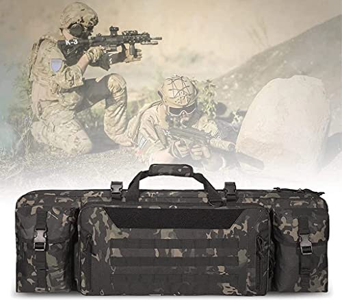 ZAANU Langwaffentasche, wasserdichte Gewehrtasche, Taktische Gewehrtasche 2 Langwaffen, Doppel Waffentasche Gewehrtasche, Gepolsterte Gewehrkoffer Zum Schie?en Wargame-Jagd (D 107cm)