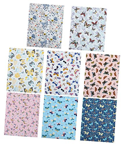 KONTONTY 8stücke Patchwork Baumwollstoff Schmetterling Muster Tuch Für Quilting Und Handgemachte Herstellung