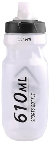 TRIWONDER Botella de Agua Deportiva 610 ml 710 ml Botellas de Agua Reutilizables Sin BPA para Bicicleta Ciclismo MTB Running Gimnasio (Transparente, 610 ML)