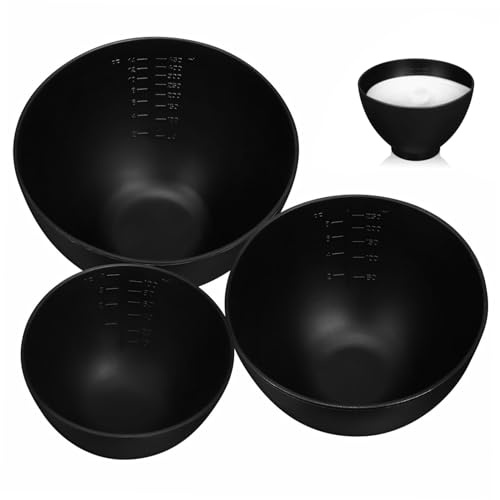 Didiseaon 3piezas Cuencos De Silicona Para Mezclar Mascarillas Faciales De Apilables Aptos Para Lavavajillas Uso Casa y Salón De Belleza