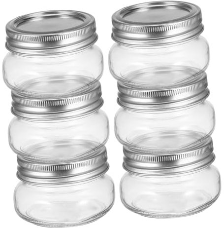 PAMINGONO 6stücke Kleine Glasbehälter Mit Deckel Reusable Küche Lagerung Einmachgläser Für Gewürz Marmelade Honig Und Dessert Vielseitige Lebensmittelbehälter