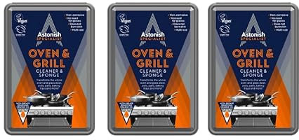 Astonish Specialist Oven & Grill Cleaner & Sponge 3 x 250g