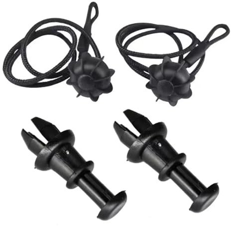 GLILAR Halteband Hutablage Kompatibel Mit VW Für Golf 5 6 Für Tiguan MK1 Für Polo Auto Hinten Kofferraum Kofferraum Hutablage Befestigungsschnur Clip Teil 1M6867574A 1K6863447A(4pcs Sets)