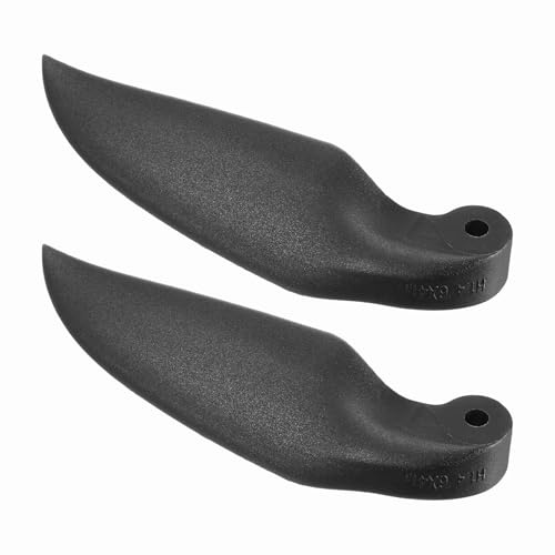 sourcing map RC Glider Propeller Replacement Prop Blades, 6x4 Inch RC Folding Propeller Nylon Blades Parts for Spinner D28-D48mm Glider Airplane Prop Replacement(Black, 1 Pair)