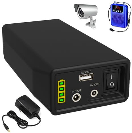 FREEDOH 12V 24000mAh Lithium Rechargeable Battery with Power Display Small Size 9V Monitoring Audio Tablet Computer Etc Universal Battery