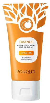 Orange Enzymes Exfoliating Gel, Orange Gesichtspeeling, Orange Brightening Exfoliating Peeling Gel für Damen, Porenreiniger Gesicht, Verfeinert das Hautbild und wikt gegen Unreinheiten Rötungen 30g*3