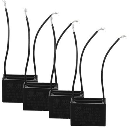 Lurrose 4pcs Capacitor for Blower Fan Motor Heat Resistant Kitchen Exhaust System Parts High Temperature Durable Hood Vent Condenser Fan Motor Replacement