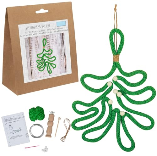 Crafty Capers Mistletoe | French Knitting Wire Word Christmas Kit | with Knitting Dolly