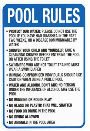 Cartel de reglas de piscina de Oregon, cumple con el código de seguridad de la piscina del estado de Oregon, letrero de advertencia de precaución, uso para decoración de pared de seguridad en el hogar