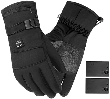 Gants Chauffants à Batterie,Gants Électriques Chauffants | Mitaines chauffantes 3,7 V alimentés par batterie avec 3 niveaux de température | Fournitures d'hiver, gants thermiques à écran tactile