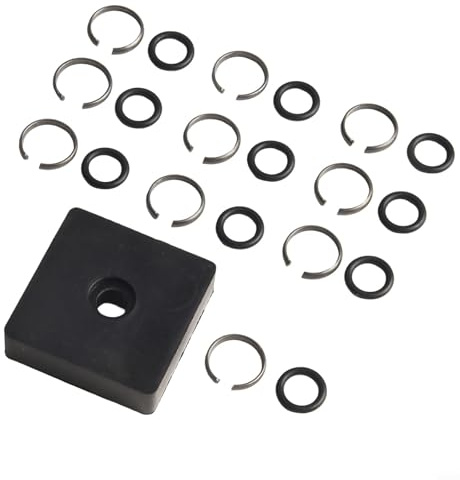 Clip de anillo de retención de llave de 1/2 pulgada con junta tórica y kit de herramientas de instalación de yunque, juego de 10 piezas compatible con neumáticos y elec