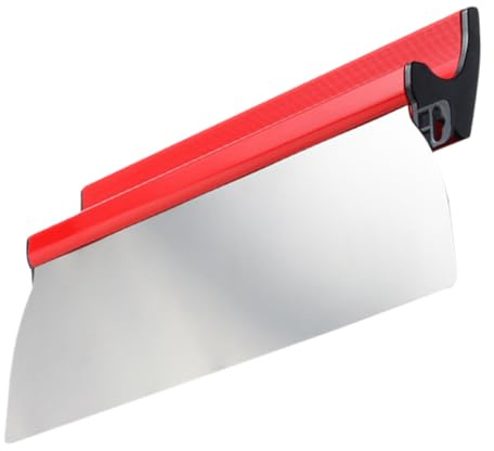 Ciieeo Espátula para Enlucido de Paredes 40 CM Herramienta para Acabado de Paneles de Yeso Raspador Rojo de Alta Resistencia para Revoque y Alisado Profesional