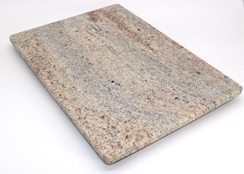 Skärbräda av sten – serveringsfat – köksbräda – stenplatta – underlägg – 2 storlekar (Ivory Fantasy Matt, 35 l x 25 B)