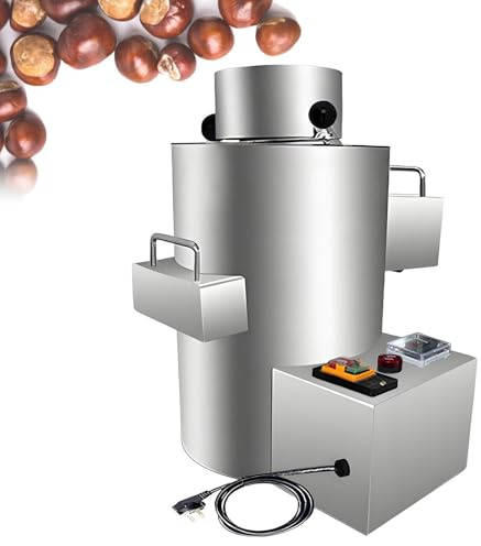 Pelapatate elettrico commerciale for castagne, macchina automatica for pelare le castagne, pelapatate professionale for castagne da 1-5 kg/h, capacità produttiva 200 kg/h(Plug-in model,16knives)