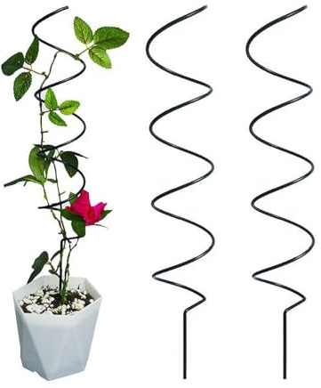 Genérico Tutores de soporte de 3 piezas de hierro para tomates de 43 cm, para tomates de jardín, rosas, vides y