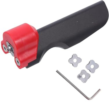 Ipetboom Utensile per Smussatura Portatile 4 Pezzi per Bordi in Legno, Pvc e Pannelli Decorativi con Lame Intercambiabili Curvate 1/1.5/2/3 Mm, Rifilatrice e Pialla Manuale per Finitura