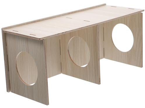 Alipis Maison en Bois pour Hamster et Cochon d'Inde Espace Privé, Forme Amusante et Facile à Nettoyer, pour Dormir et Se Cacher