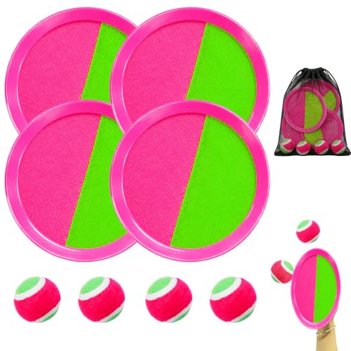 Klettballspiel für Kinder Erwachsene Strandspielzeug wasserdicht Outdoor Pool Spielzeug Gartenspielzeug Wurf Fangspiel Ballspiel Spaß Draußen Fangballspiel im Freien für Kinder ab 3 4 5 6 7 8 9 10