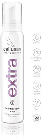 Callusan Extra Cremeschaum für sehr trockene, rissige Haut, 10% Urea, Stearinsäure, feuchtigkeitsspendend, frei von Duft- und Farbstoffen - 300 ml