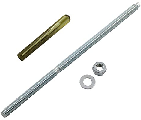 Lumonic Ankerstange + Verbundankerpatrone M12 x 300 Verzinkt I Zur Verwendung als Keilanker, Metalldübel, Bolzenanker, Blitzdübel I Für verschiedene A