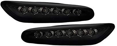 AutoStyle Satz LED Seitenblinker (OE Plug) passgenau | kompatibel mit BMW 1er E8x / 3er E9x / 5er E6x - Smoke