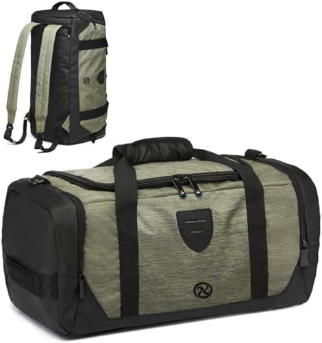 Sporttasche Herren 40L Reisetasche Sporttaschen mit Schuhfach Nassfach Wasserdicht Trainingstasche mit Rucksack Weekender Duffle Bag Travel Gym Tasche Fitnesstasche für Herren Damen (Green)