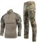 Airsoft Tarnanzug Herren Paintball Combat Shirt Taktische Hose Langärmlige mit 1/4 Reißverschluss Militär Anzug Outdoor Camouflage Jagdbekleidung BDU