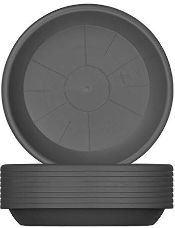 BigDean 9X Blumentopf Untersetzer Ø 39 cm Farbe Anthrazit Kunststoff Blumenuntersetzer Blumentopfuntersetzer passend zu Ø 40 cm Blumentöpfen
