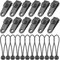 12 Stück Planenklammern Multifunktion Zeltplane Clips Markisenklemme mit 12 Stück Bungee-Seil für Zelte,Abdeckungen,Markisen,Banner, Bootfahren, Gartenarbeit, Vordächer