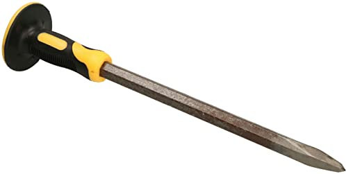 KOTARBAU® Burin pointu de maçon 400 x 18 mm avec protection de la main robuste