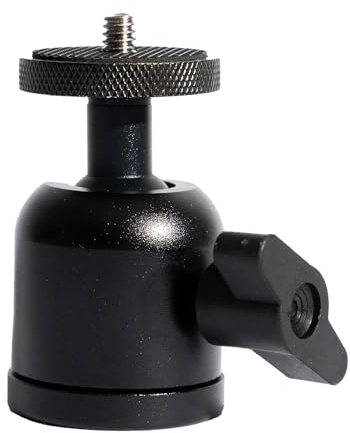 Stabiler Mini Kugelkopf Kugelgelenk für schwerere Anwendungen Schwerlast 1/4 Schraube Ball Head 1/4 Zoll und 3/8 Zoll Gewinde Stativkopf