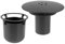 Bonde Douche, Capot Bonde Douche, Bonde de Douche 90 mm/115mm pour Siphon de Douche en PP Anti-odeur et Anti-colmatage pour Salle de Douche (Noir)