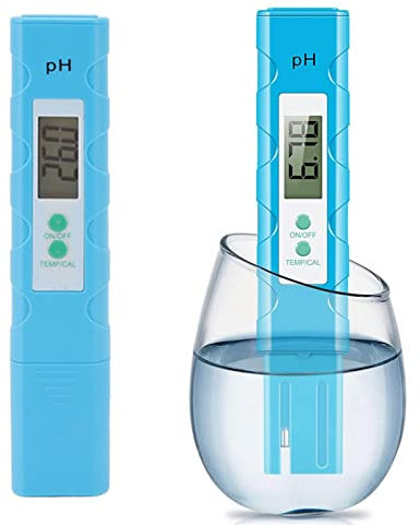Topyond PH-Messgerät, Wasserqualität Tester, Temperaturmessgerät mit ATC, digitale pH-Wert Messgerät, Aquarium Schwimmbad Hydrokultur, ph tester elektronisch, Blau Design tragbar