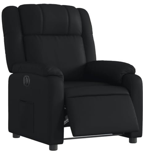 vidaXL Elektrisk reclinerfåtölj svart konstläder, liggfåtölj, fåtölj, justerbar fåtölj, liggfåtöljer, fåtöljer, justerbara fåtöljer