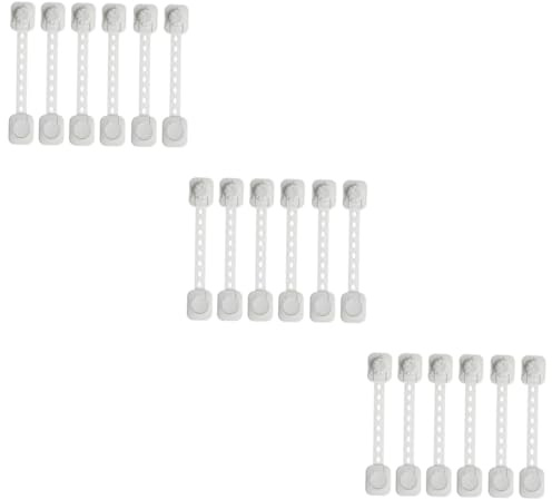TOYANDONA 18 Stk Magnetische Schrankschlösser Kühlschrank Sicherheitsschloss Schubladen-sicherheitsschloss Klebeschlösser Für Schränke Baby Schutz Schloss Kind Multifunktion Wachschloss Weiß