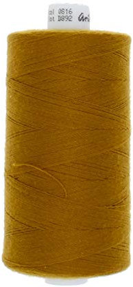 1000 Meter Polyester Nähgarn Jeansgarn Ledergarn Stärke 50 Ariadna Talia (816 - jeansgoldbraun)