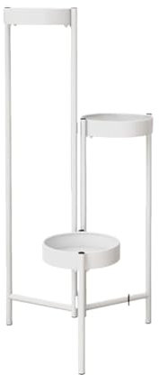 Pflanzenständer Blumenständer Blumenregal Indoor Outdoor Pflanzenständer Blumenständer Pflanzenregal Metallpräsentationsständer Für Terrasse Wohnzimmer Pflanzenregal Blumenbank(Color:White,Size:80*42c