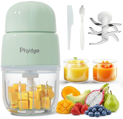 Phydge Barnmatsmaskin, babymat purébryggare, grön babymatberedare babymatberedare för barnmat, frukt, grönsaker, kött