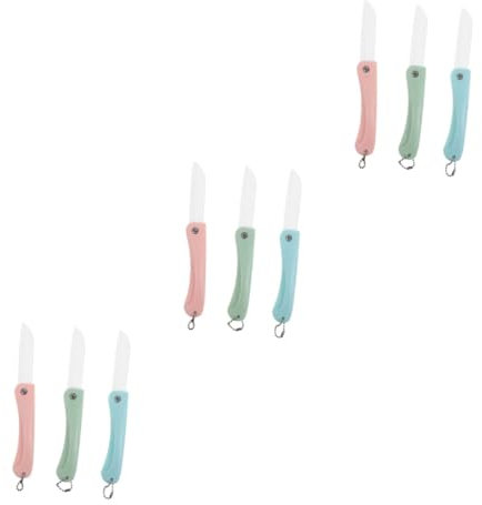 Alipis Couteaux En Ceramique Pliable 9 Pièces En Céramique Ceramique Coupe-fruits En Céramique En Pliable Éplucheur En