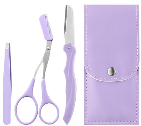 Ensemble de finition des sourcils, ciseaux de soins des sourcils - Kit de soins des sourcils de précision | Kit de finition pour l'épilation du visage Ciseaux de modelage pour ci-dessus