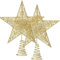 Estrella para el Arbol de Navidad 2 Piezas Estrellas Doradas Brillantes Decoradas con Estrellas Huecas Decoradas con Árboles de Navidad para Fiestas de Navidad(Oro)