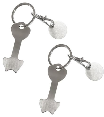 Shopping Token, trolley Releaser, Stainless Steel Coin for Supermarket Carts