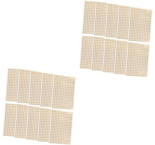 NUOBESTY 20 Blätter Runder Etikettenaufkleber Aufkleber für Kennzeichnung Goldene Kreissticker klebepunkte selbstklebende Kreisaufkleber vorhandener Aufkleber briefumschläge Aufkleberpapier
